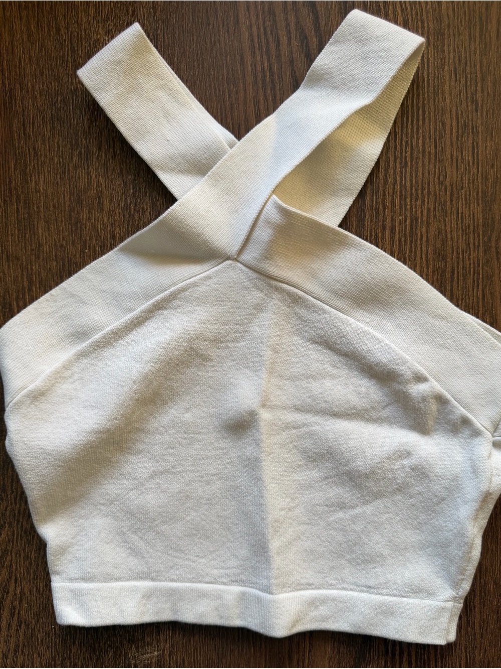 BABATON White One-Shoulder Crop Top / Bandage Top – Size XS